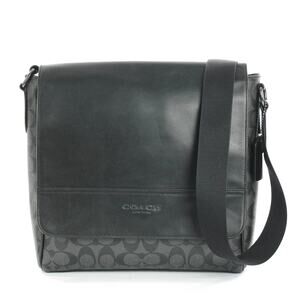 Coach Houston Signature Canvas Map Bag Pre-owned
